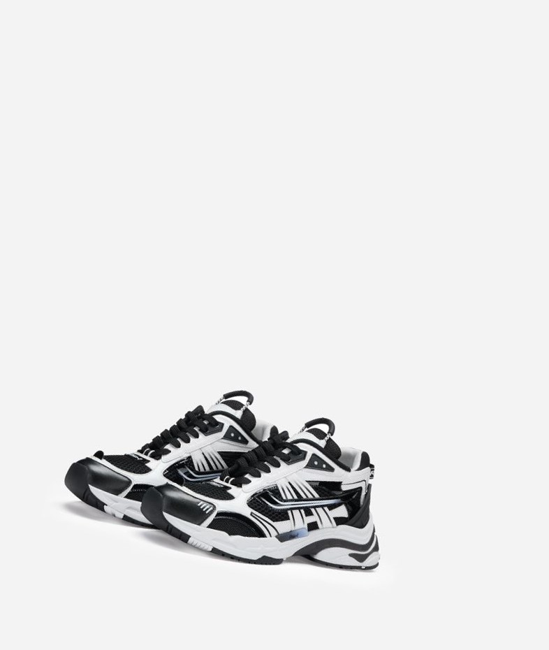 Low-Top Sneakers ASH Race Blanche Noir Femme | APZ-6862740