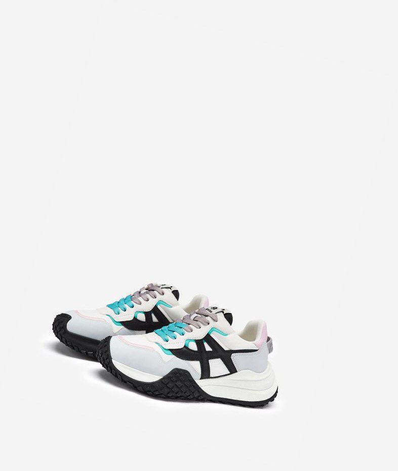 Low-Top Sneakers ASH Joker Blanche Noir Femme | HGZ-5197617