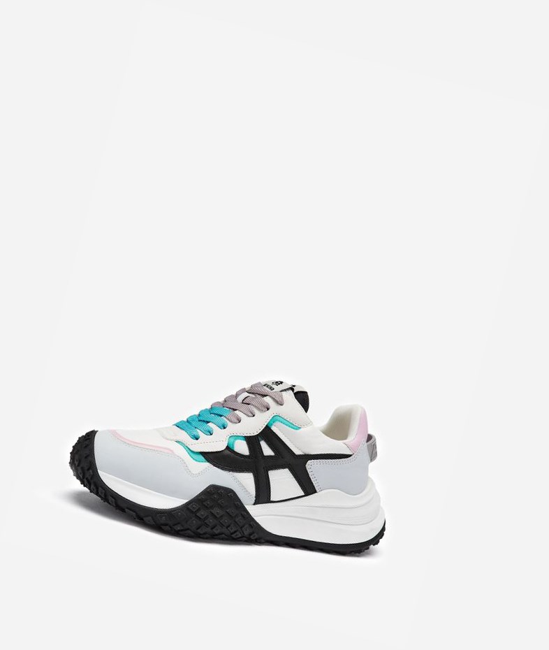 Low-Top Sneakers ASH Joker Blanche Noir Femme | HGZ-5197617