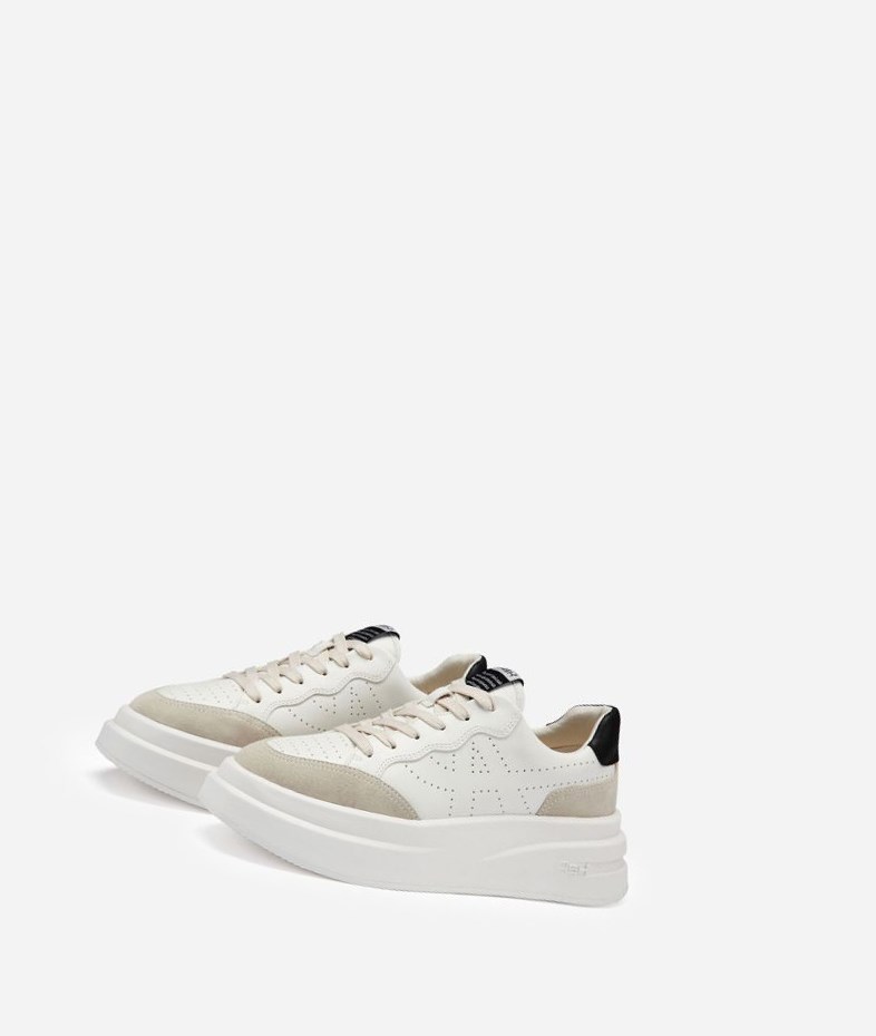 Low-Top Sneakers ASH Impuls Blanche Noir Femme | XFB-1829109