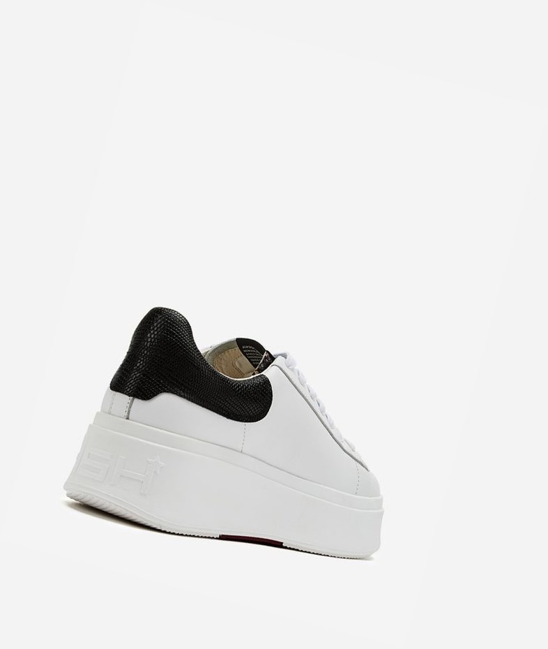 Low-Top Sneakers ASH Moby Blanche Noir Femme | EIY-1776299