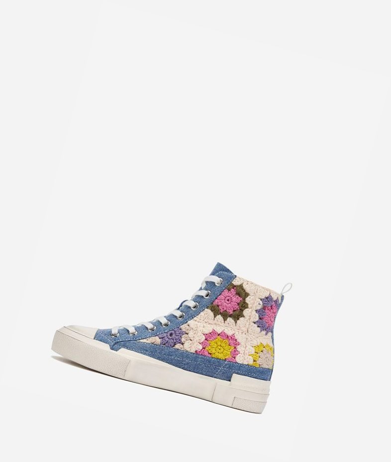 High-Top Sneakers ASH Goa Bleu Sable Femme | HZH-8714223