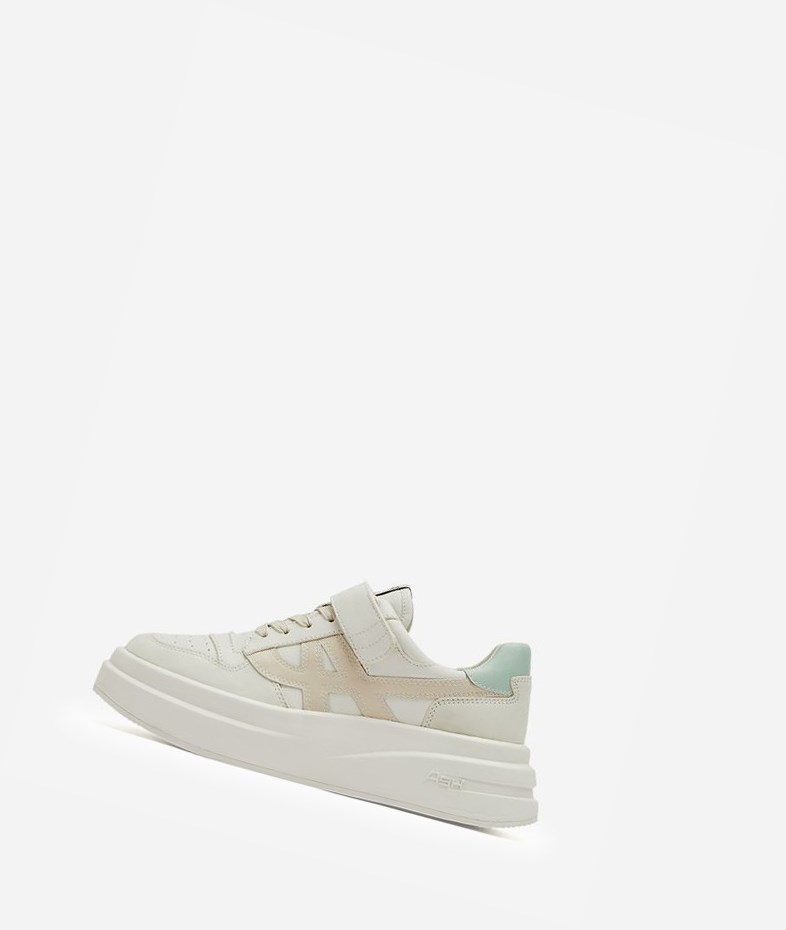 Low-Top Sneakers ASH Indy Blanche Menthe Metal Blanche Femme | KDH-5082671