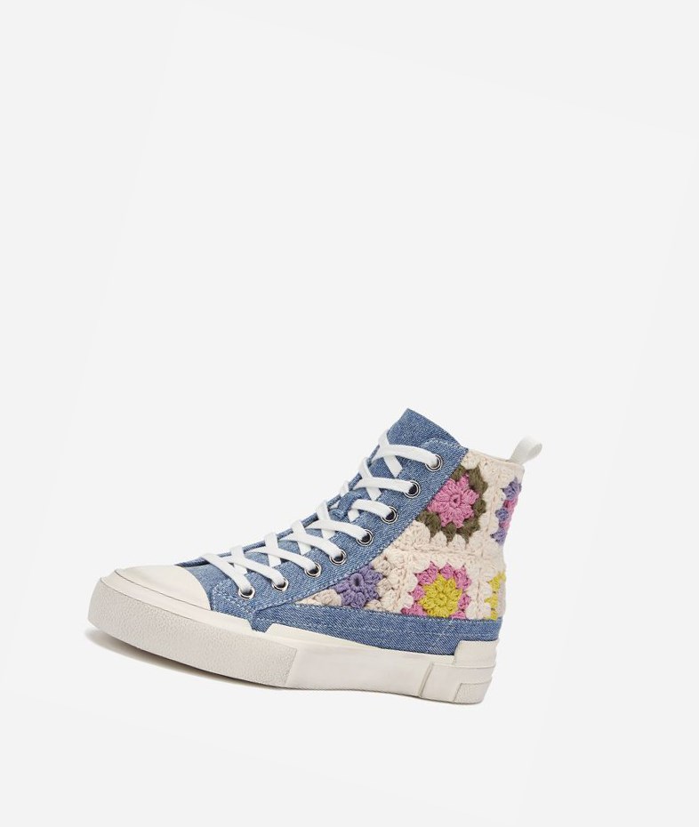 High-Top Sneakers ASH Goa Bleu Sable Femme | HZH-8714223