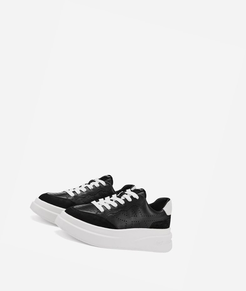 Low-Top Sneakers ASH Impuls Noir Blanche Femme | KHN-8116318