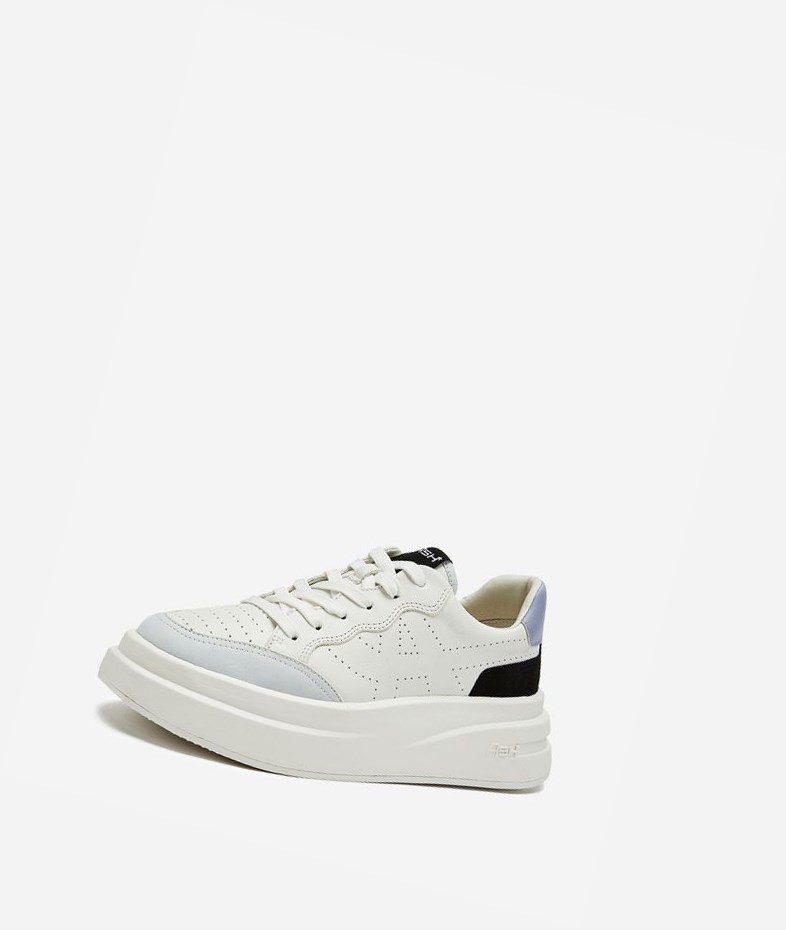 Low-Top Sneakers ASH Impuls Noir Blanche Femme | CLV-6315821