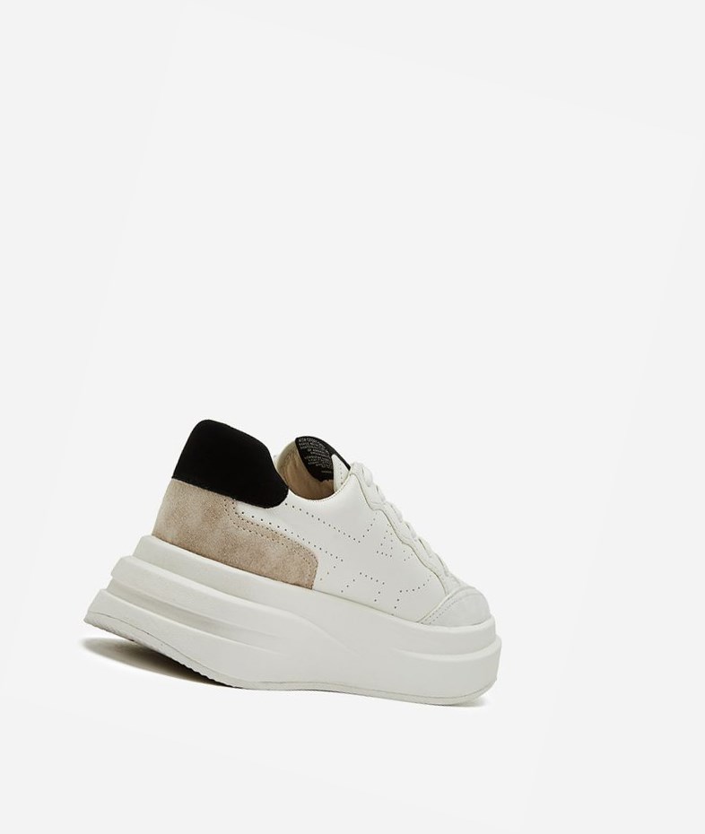 Low-Top Sneakers ASH Impuls Blanche Blanche Noir Femme | FZP-4651370