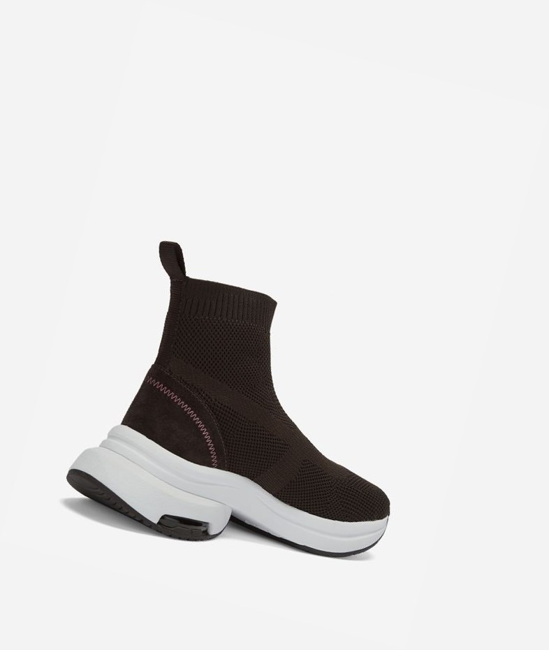 Sock Sneakers ASH Optic Ganache / Ebano Femme | NXE-9750135