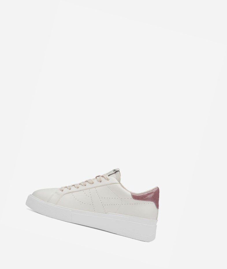 Low-Top Sneakers ASH Fury Bis Blanche Rose Femme | EEV-3321462