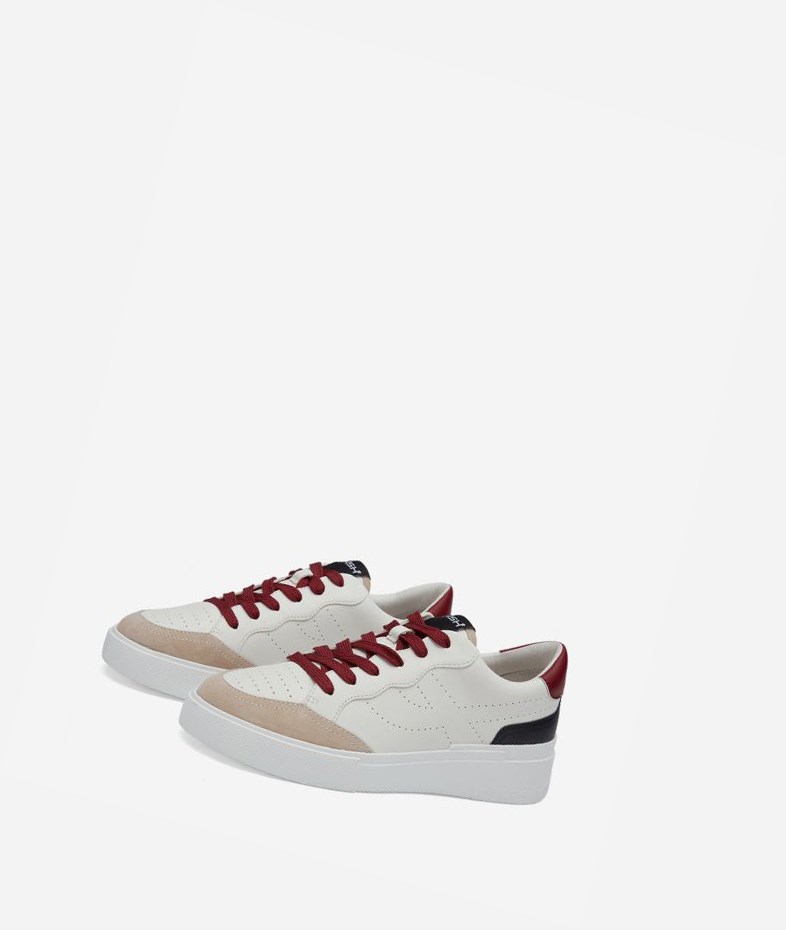 Low-Top Sneakers ASH Free Noir Blanche Rouge Femme | WSC-7825182