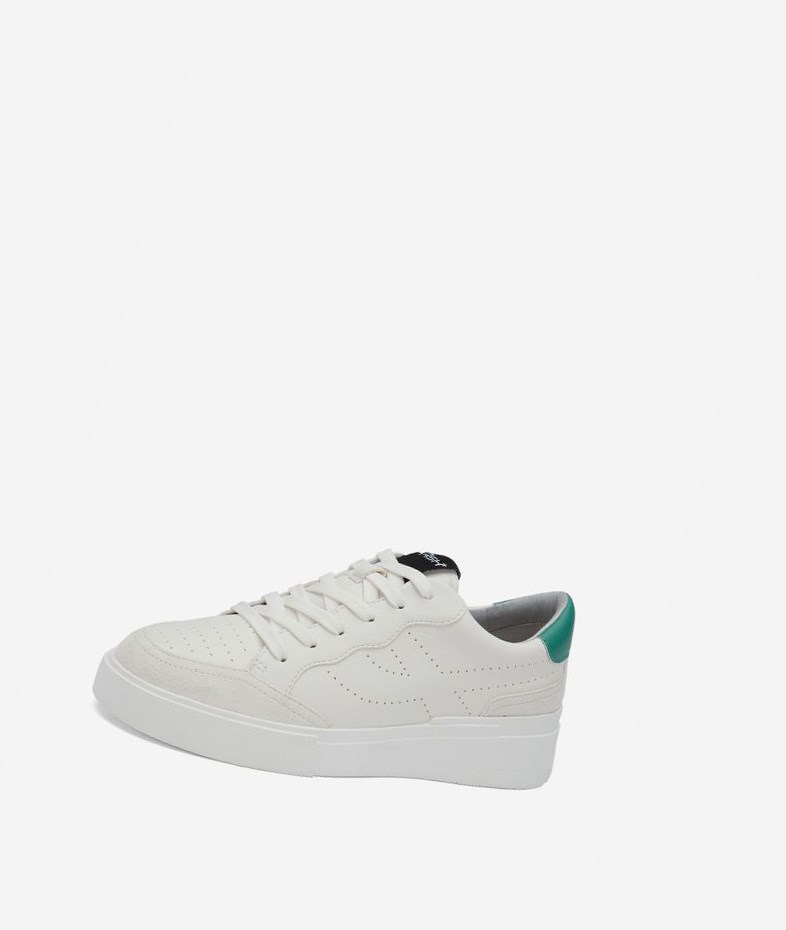 Low-Top Sneakers ASH Free Blanche Vert Femme | ABU-6165602