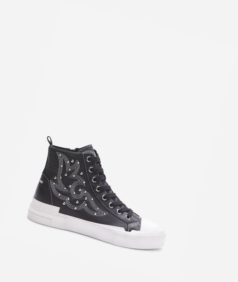 High-Top Sneakers ASH Gaudi Noir Femme | VZQ-5319048