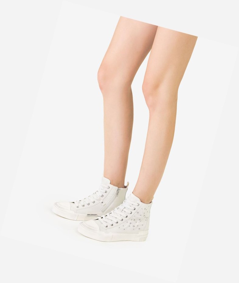 High-Top Sneakers ASH Gaudi Blanche Femme | LBM-3016318