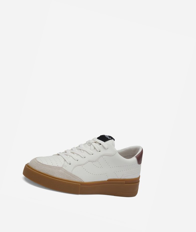 Low-Top Sneakers ASH Free Blanche Blanche Noir Femme | VYQ-3124469