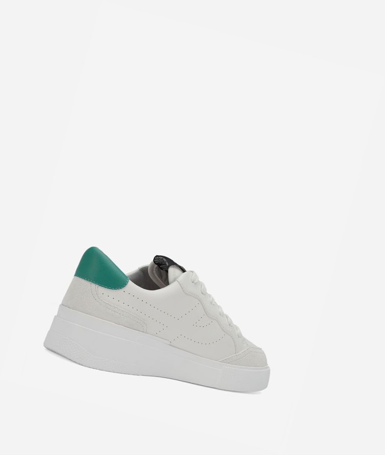 Low-Top Sneakers ASH Free Blanche Vert Femme | ABU-6165602