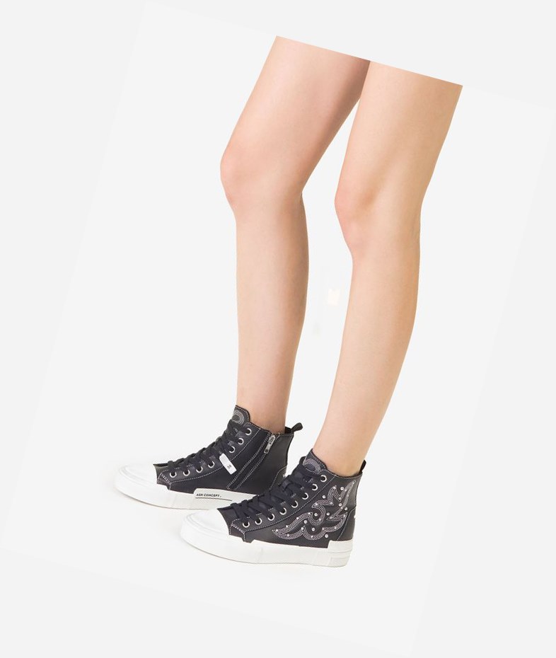 High-Top Sneakers ASH Gaudi Noir Femme | VZQ-5319048