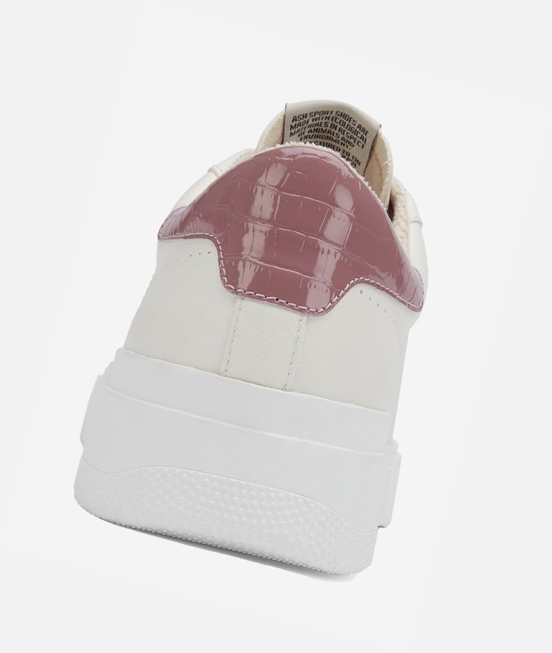 Low-Top Sneakers ASH Fury Bis Blanche Rose Femme | EEV-3321462