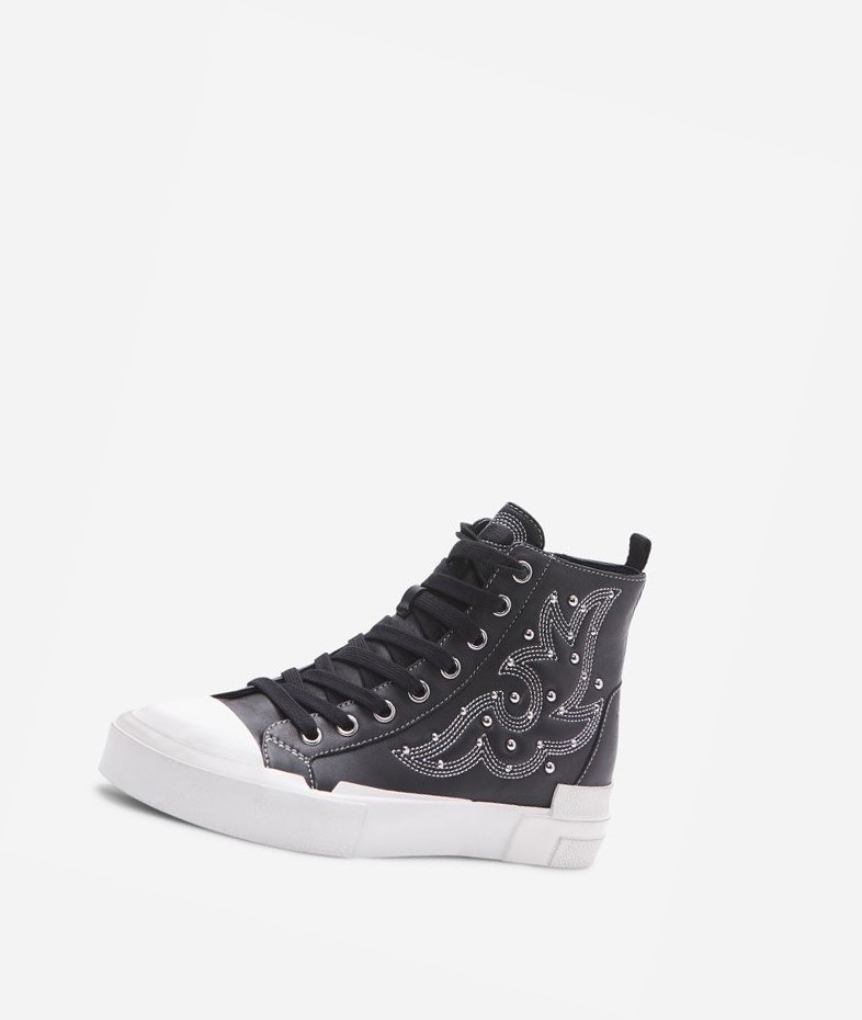 High-Top Sneakers ASH Gaudi Noir Femme | VZQ-5319048