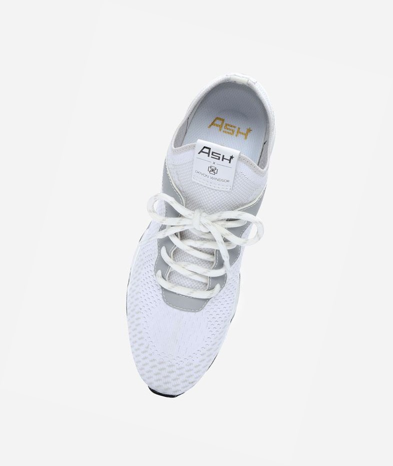 Low-Top Sneakers ASH Lips (AshxDevon Windsor) Blanche Grise Clair Argent Femme | WGV-0161756