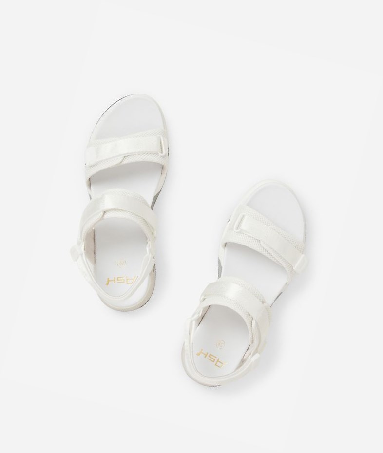 Sneaker Sandals ASH Lock Blanche Femme | LCO-5805043