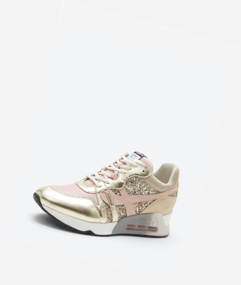 Low-Top Sneakers ASH Lux Platine / Pinksalt Femme | HXO-2237191