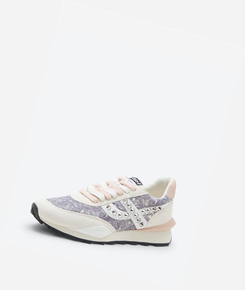 Low-Top Sneakers ASH Spider Studs Blanche Blanche Femme | NOV-2712577