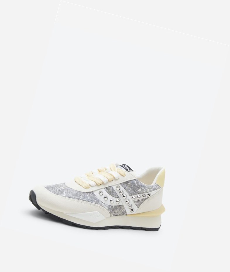 Low-Top Sneakers ASH Spider Studs Blanche Blanche Femme | LEX-1297298