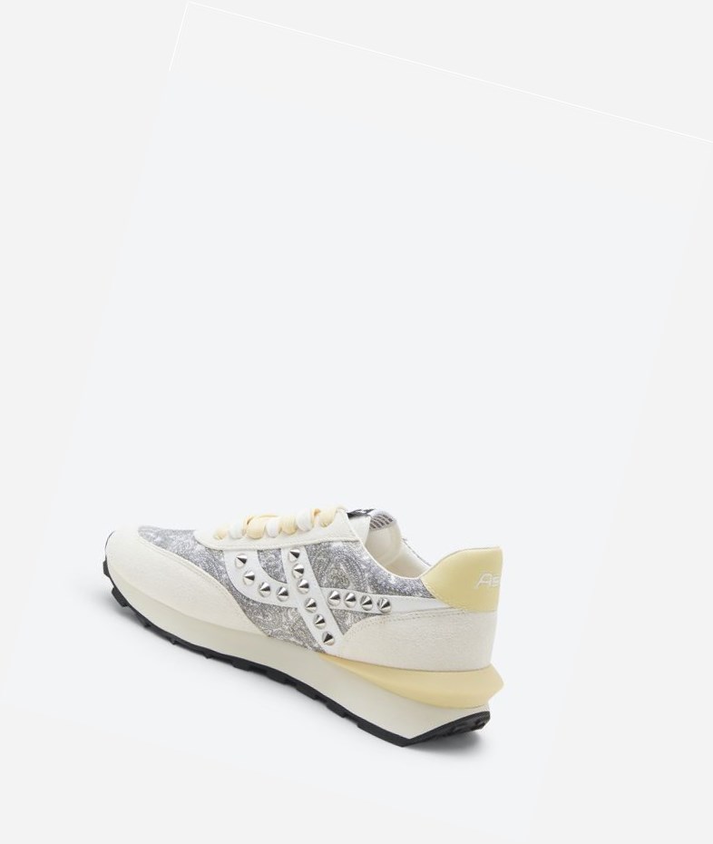 Low-Top Sneakers ASH Spider Studs Blanche Blanche Femme | LEX-1297298