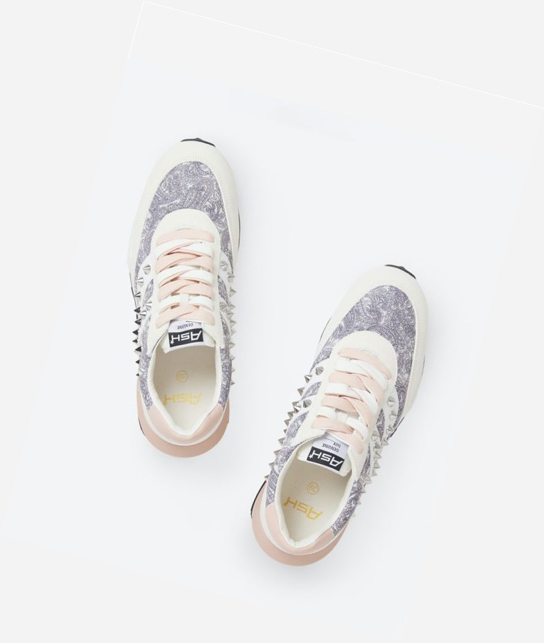 Low-Top Sneakers ASH Spider Studs Blanche Blanche Femme | NOV-2712577