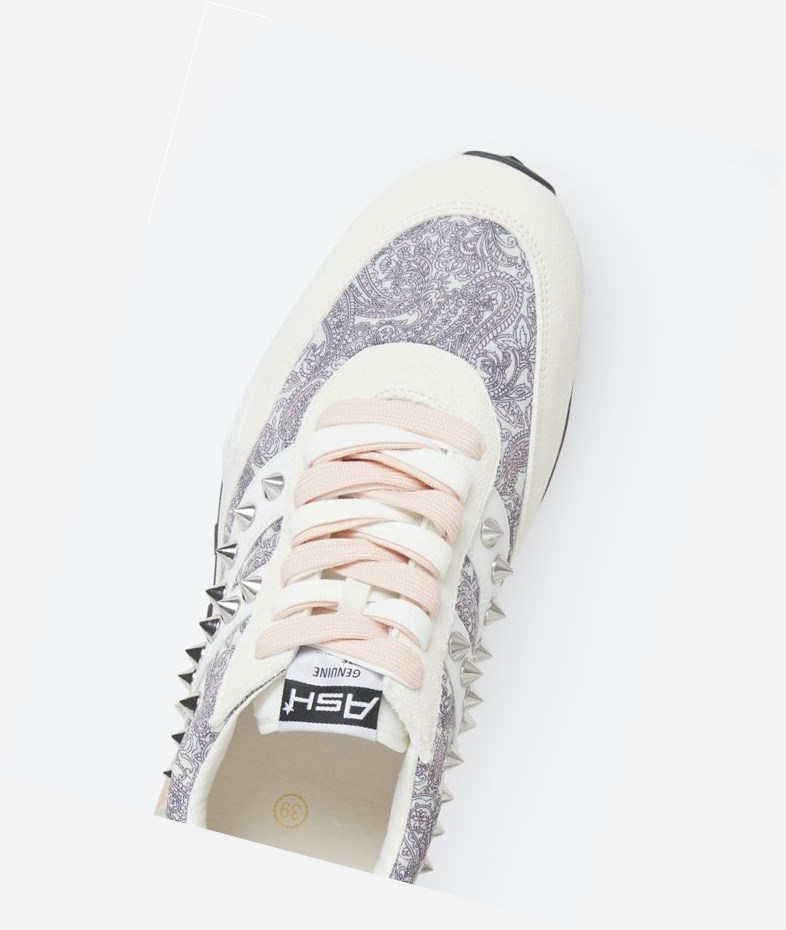 Low-Top Sneakers ASH Spider Studs Blanche Blanche Femme | NOV-2712577