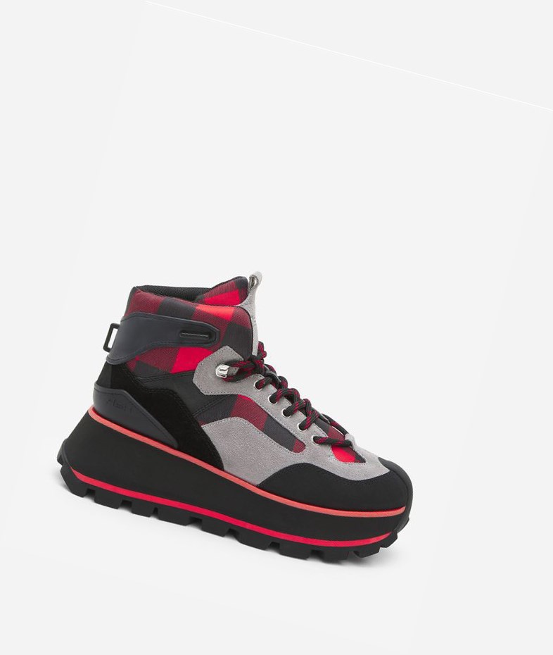 High-Top Sneakers ASH Sonic Noir Rouge Femme | BOE-6002948