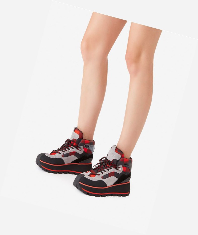 High-Top Sneakers ASH Sonic Noir Rouge Femme | BOE-6002948