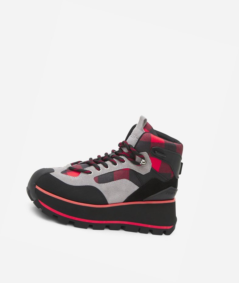 High-Top Sneakers ASH Sonic Noir Rouge Femme | BOE-6002948