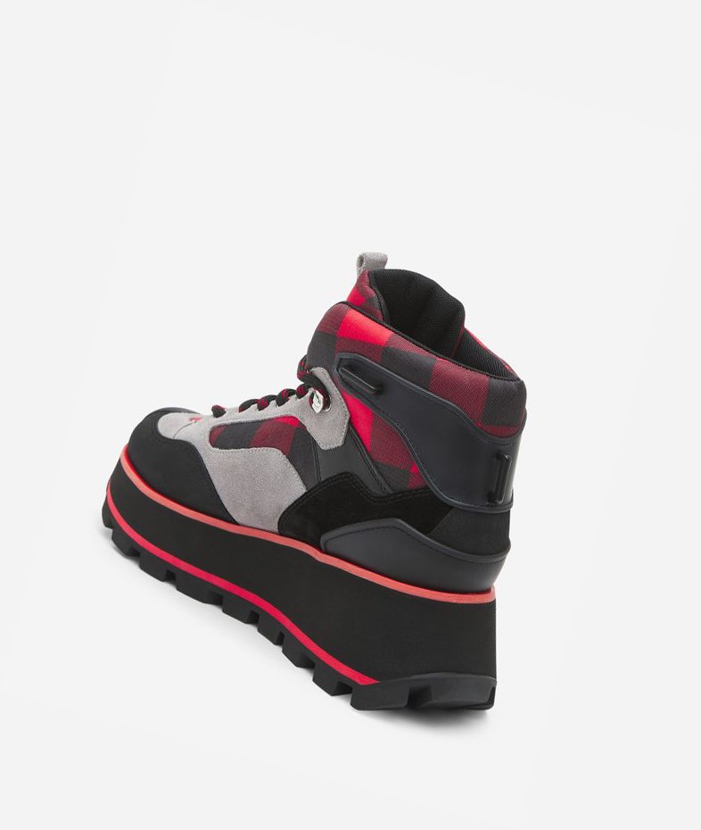 High-Top Sneakers ASH Sonic Noir Rouge Femme | BOE-6002948