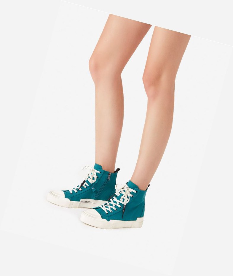 High-Top Sneakers ASH Ghibly Petrol Femme | TYM-6929923