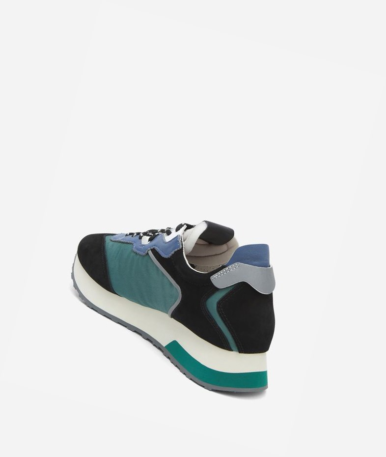 Low-Top Sneakers ASH Tiger Noir Vert Femme | GWX-1898346