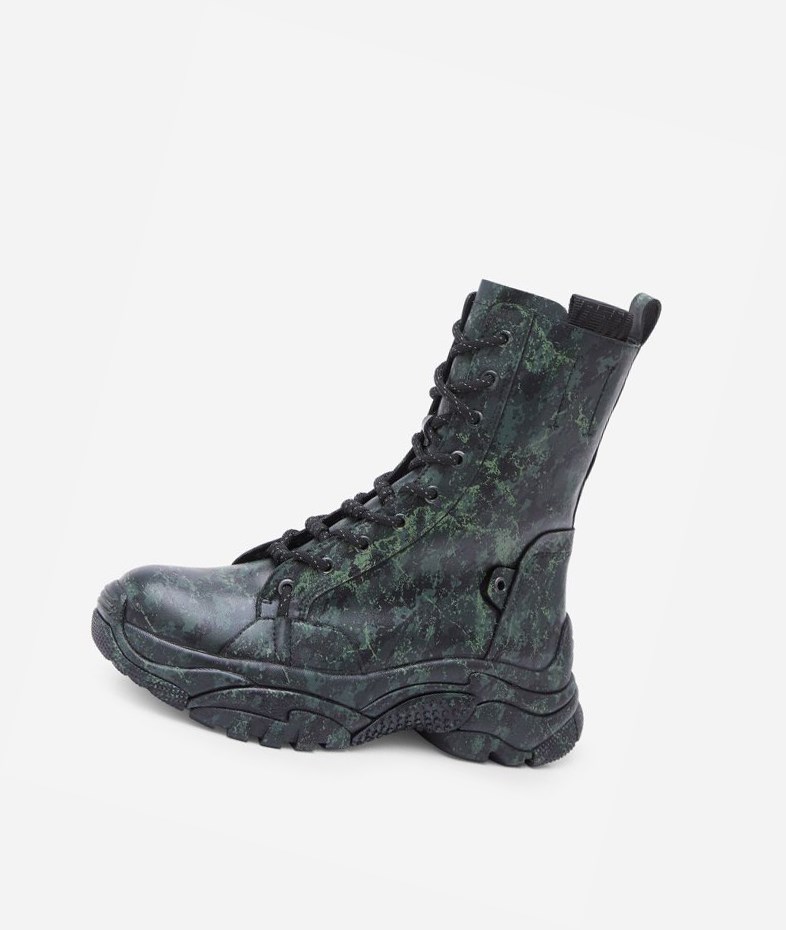 Basket Botte ASH Army Bis Noir Femme | XJH-9153414