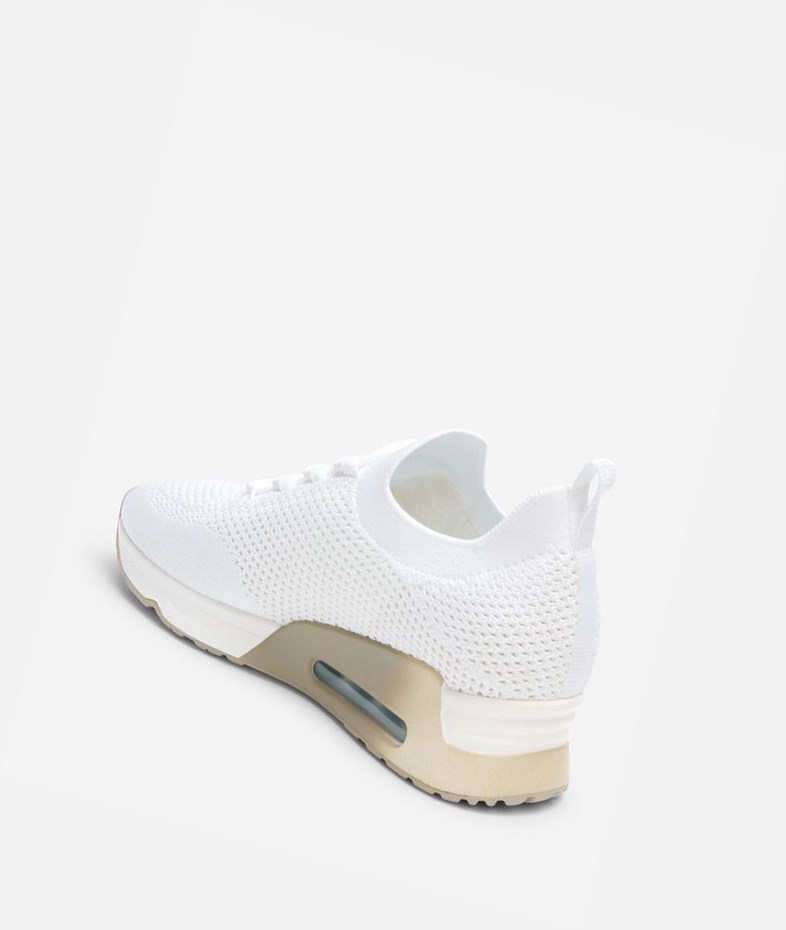 Low-Top Sneakers ASH Lunatic Bis Blanche Femme | KXK-2670724