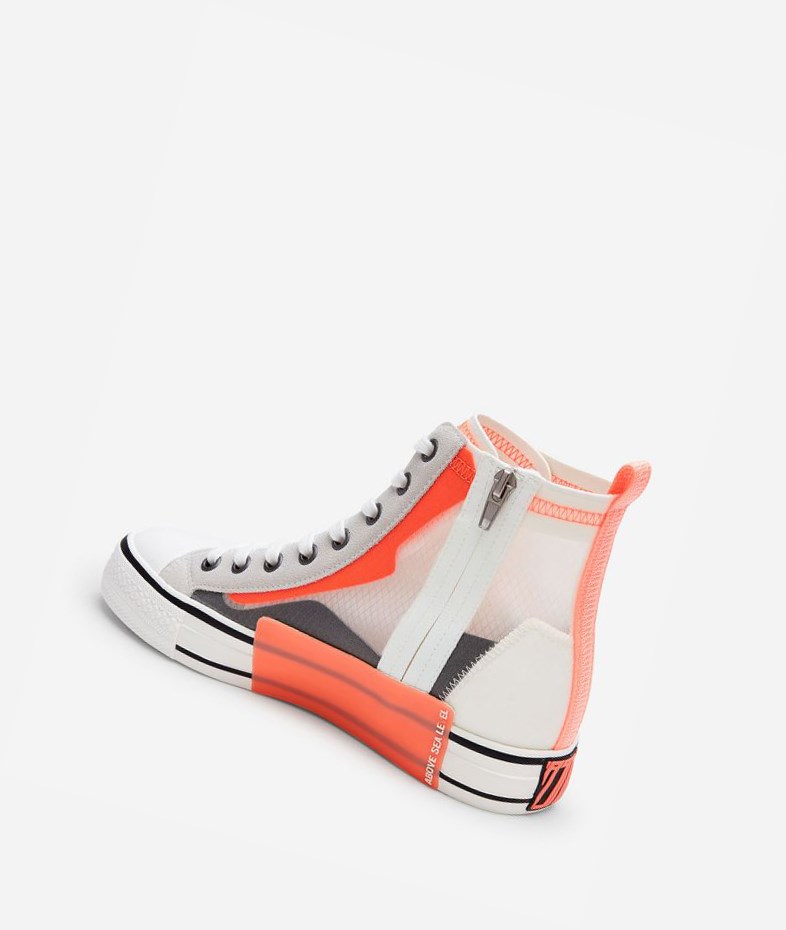 High-Top Sneakers ASH Gasper Grise Orange Femme | UHC-4314797