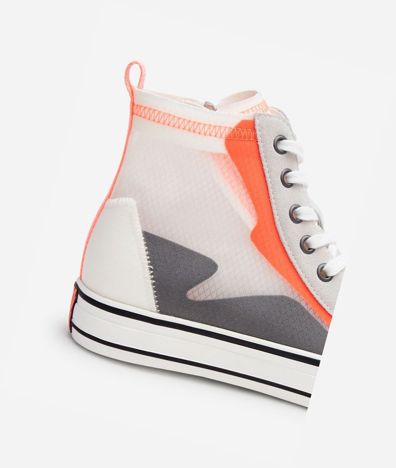 High-Top Sneakers ASH Gasper Grise Orange Femme | UHC-4314797