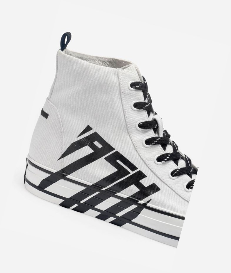 High-Top Sneakers ASH Viky Blanche Noir Femme | IVR-1223810