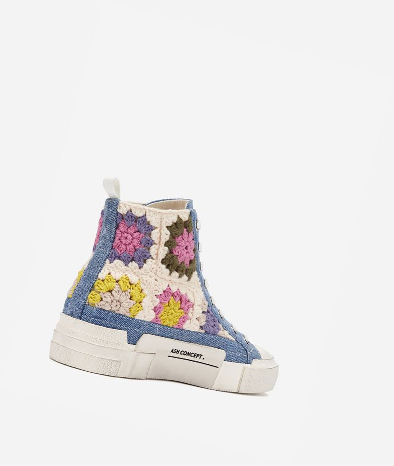 High-Top Sneakers ASH Goa Bleu Sable Femme | NWW-6284920