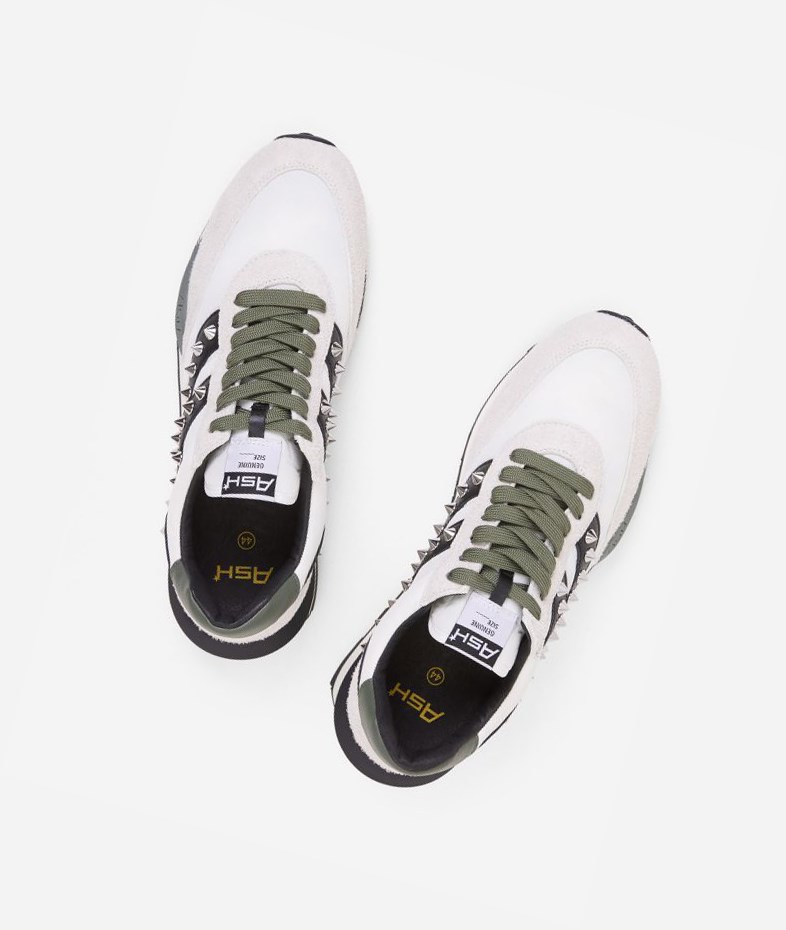 Low-Top Sneakers ASH SPIDERMAN STUDS Blanche Noir Homme | CMA-1903128